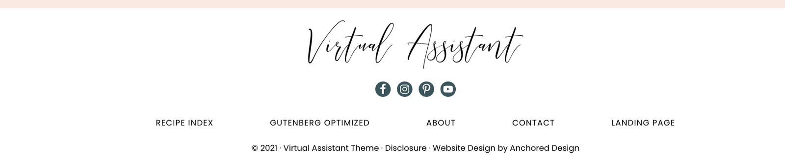 Footer Widget Settings - Docs - Virtual Assistant Theme, Widget Areas